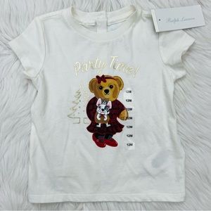 NWT! Ralph Lauren Party Time Bear Top